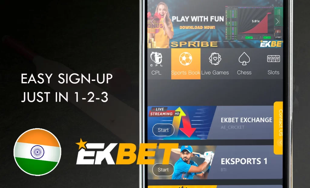 registration via ekbet app